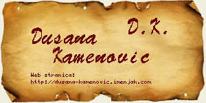 Dušana Kamenović vizit kartica